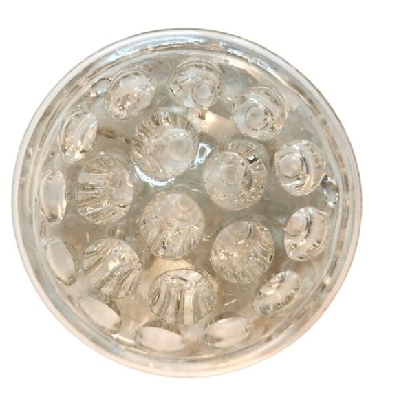 Vintage Clear Glass Flower Frog Holder Floral Arranger19 hole 4.5 x 2 inch - Picture 6 of 7